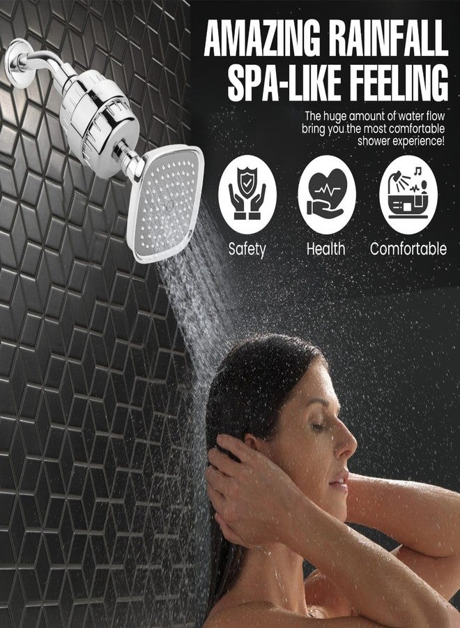FIORA 15-Stage Shower Filter for Hard Water | Helps Reduce Dry Skin & Hair Roughness | Multi-Layer Bath Water Filter | Easy 2-Minute Installation | Chrome Finish - Image 5
